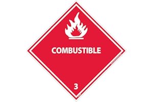 NMC DL9AP National Marker Dot Shipping Labels, Combustible 3, 4 Inches x 4 Inches, Ps Vinyl, 25/pk (Pack of 25)