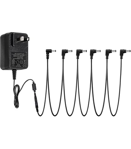 JOYO 12V 1.5A Power Adapter For Keyboard & Pedals - Includes Daisy Chain & Reverse Polarity Cable
