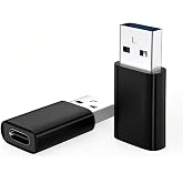 NICE BUDDY USB-C to USB-A Adapter 2-Pack 5Gbps Fast Charging OTG | 5Gbps Fast Charge Audio OTG Adapter 2-Pack for Laptop Phone Car