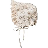 HOOLCHEAN Baby Girls Printed Cotton Bonnet Infant Vintage Flower Lace Sun Protection Hat