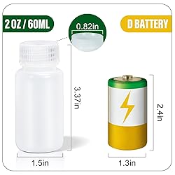 DEMORA 2 oz Small Plastic Bottles with