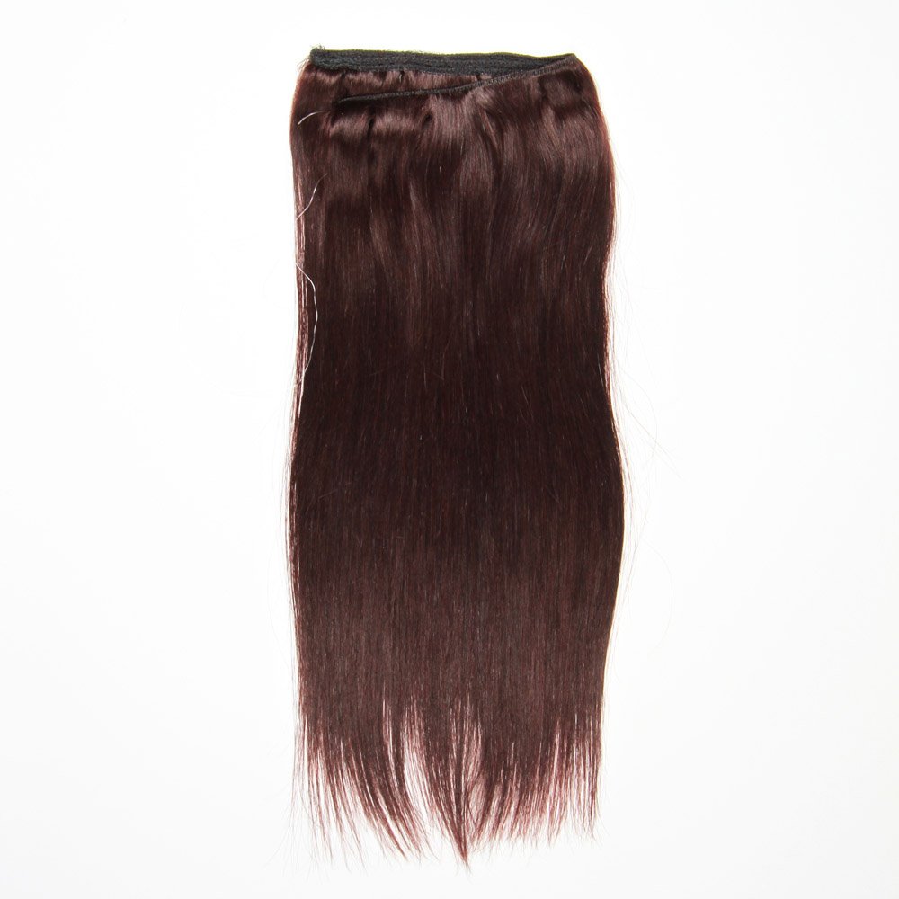 I&K 18” Onepiece QuickFit 100% Human Hair Extensions #32-Dark Reddish Wine 18 inches — image 1