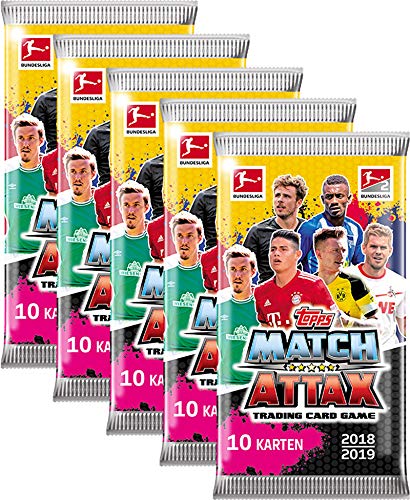 Topps Match Attax Bundesliga 2018/19 - 5 boosters of 10 cards = 50 pieces