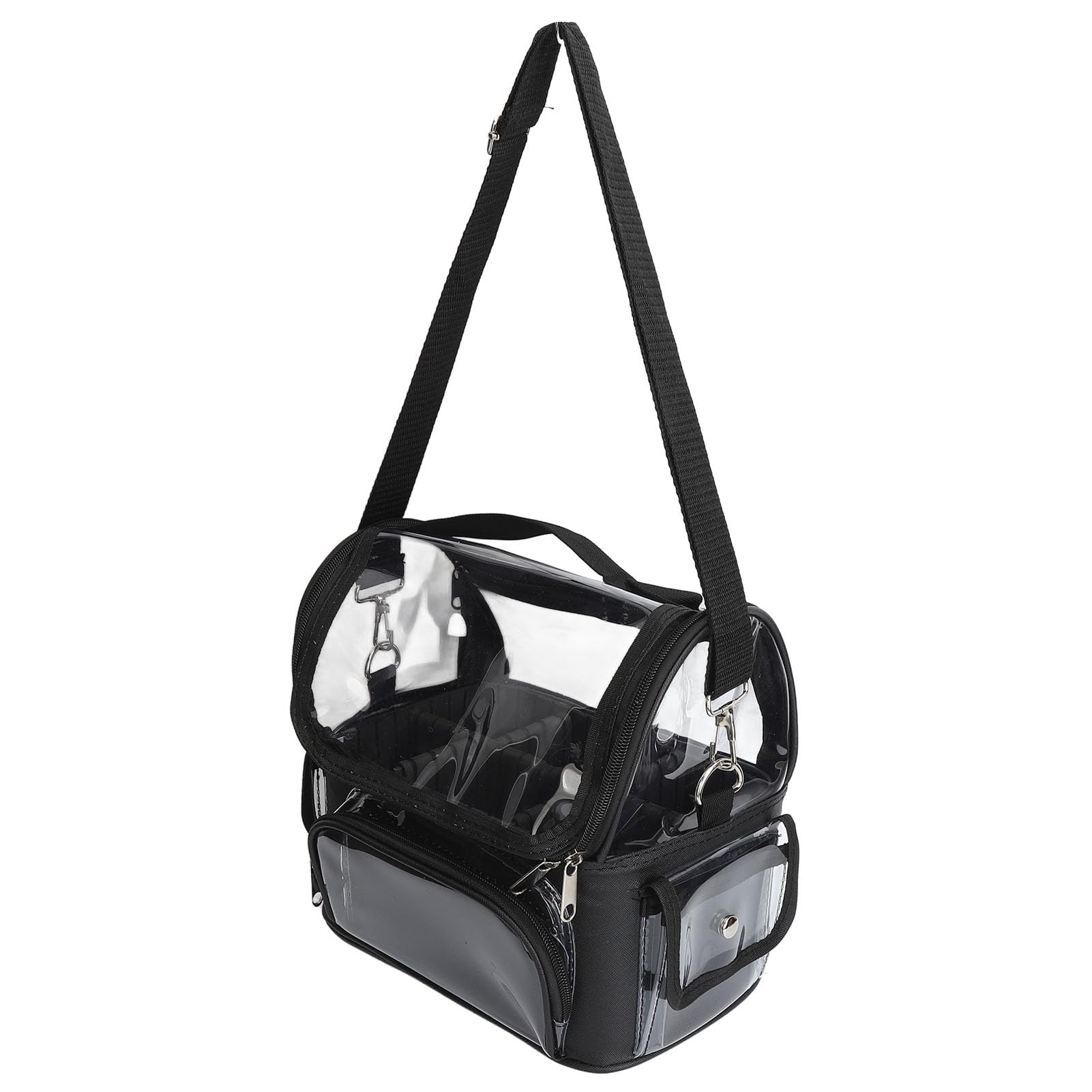 Hairdresser Bag with Shoulder Strap, Multiple Pockets Makeup Bag for Hairstylist, Travel Hairdressing Tools Storage Organizer Scissor Holder Storage Carrying Travel