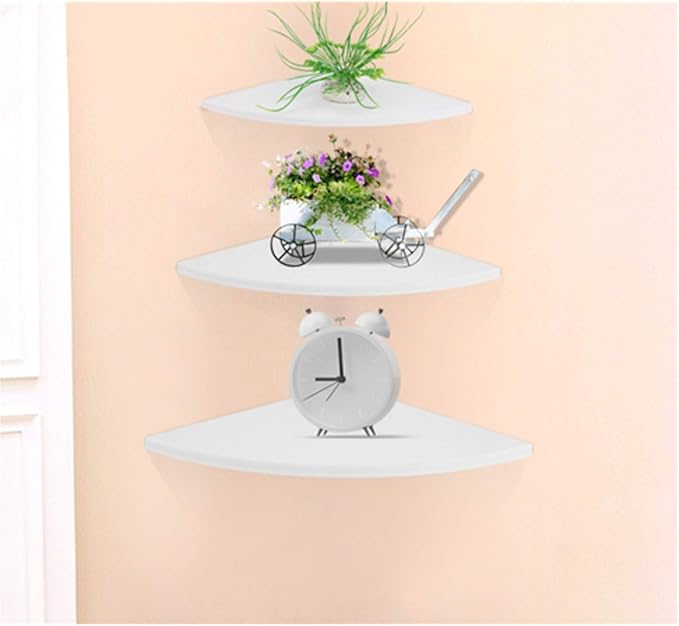 Scaffale Angolare Sospeso,Mensola da Muro ad angolo Ripiani ad angolo 3