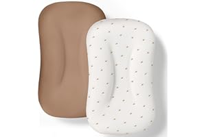 Cpzzkq Baby Lounger Cover 2 Pack - Silky Soft and Breathable Infant Lounger Cover, Newborn Lounger Slipcover for Baby Boys Girls, Fits Cpzzkq & Most Loungers, Cover Only, Brown