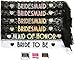 Bride & Bridesmaid 6pc Lace Sash Set - Gorgeous Party Favors for Bachelorette Party, Bridal Shower & Wedding Party (Black & Silver)