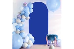 FOTSHARER Blue Arch Cover Wedding Backdrop Stretchy Cover 5FT 2-Sided Fit Backdrop Stand Covers for Outdoor Indoor Ornaments Spandex Arch Backdrop Fabric Semi Arch Backdrop Cover for Metal Arch Cover Decorative