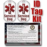 Service Dog ID Tag Kit with 50 FREE ADA Information Cards That Explain Your Service Dog's Rights