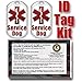 barkOutfitters Service Dog ID Tag Kit with 50 FREE ADA Information Cards That Explain Your Service Dog's Rights