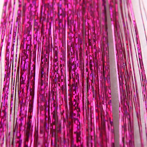 2019 Hair Tinsel Sparkle Holographic Glitter Extensions Highlights Party Wig