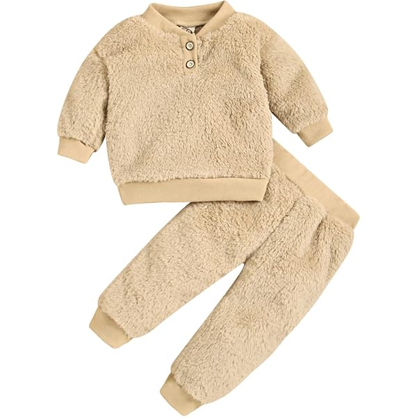 Amazon.com: Toddler Baby Boy Girl Fleece Two Piece Clothes Long
