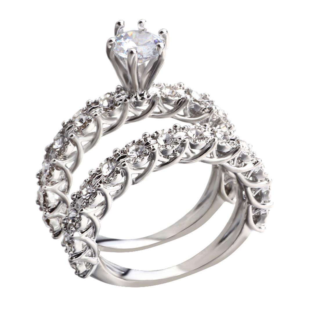 Amazon Com Youcy Zircon Ring New Trend Wedding Ring Men Women