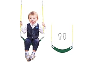 AOBOTE Swing Set for Kids with Chain-Play Swing for Adults with Stainless Steel Mental Taiangle Ring-Suitable for Family Backyard-Play Swing Set (AB010002-6)