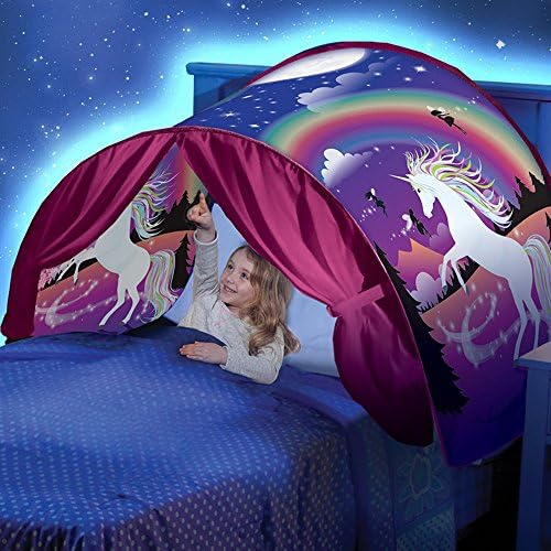 dream tent-Foldable Galaxy Starry Sky Dream Tent Kids Pop Up Bed Tent Playhouse, Great Gifts for Children (unicorn)