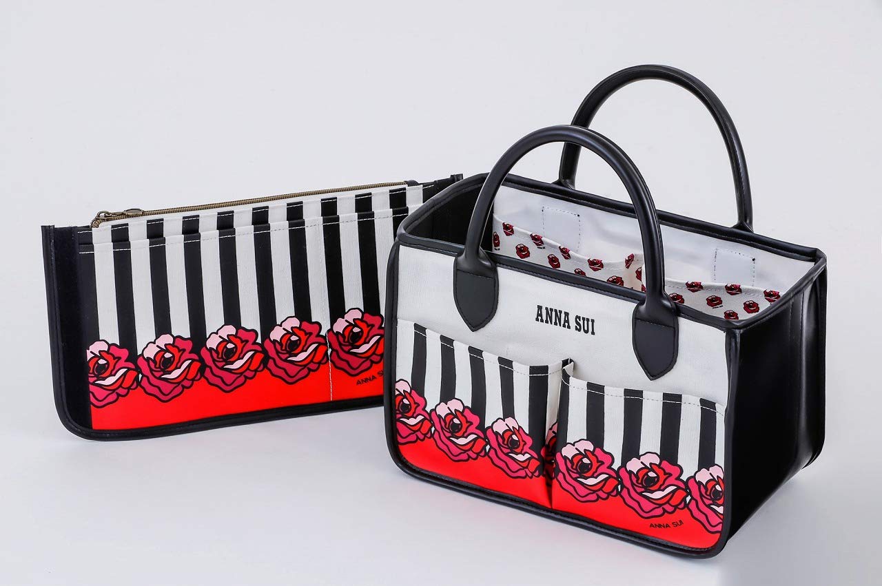 ANNA SUI COLLECTION BOOK 整理上手なインテリアポーチ ROSE PARTY:3/22発売【ムック本付録】アナスイ インテリアポーチ(ローズ柄)