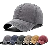 Aedvoouer Men Women Baseball Cap Vintage Washed Distressed Hats Twill Plain Adjustable Dad-Hat