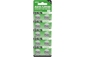 1 Set LR1130 / AG10 Button Cell Batteries Power Solution for Remote Toy Calculator Watches and Small Electronics High Capacit