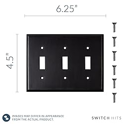 Switch Hits Satin Nickel Black Outlet Wall Plate
