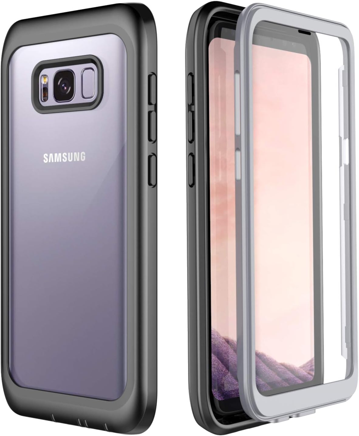 Singdo Samsung Galaxy S8 Plus Case, Built-in Screen Protector Cover 360 Degree Protection Heavy Duty Clear Bumper Case for Samsung Galaxy S8+ Plus (6.2 inch)