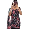 Sidhidata Women's Georgette Printed Ready To Wear one Minute Saree With Unstitched Blouse Piece