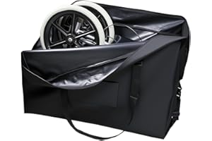 Wheelchair Travel Bag – 600D Waterproof Transport Cover for Folding Wheelchairs, Large Storage Rollators Carrying Bag for Air