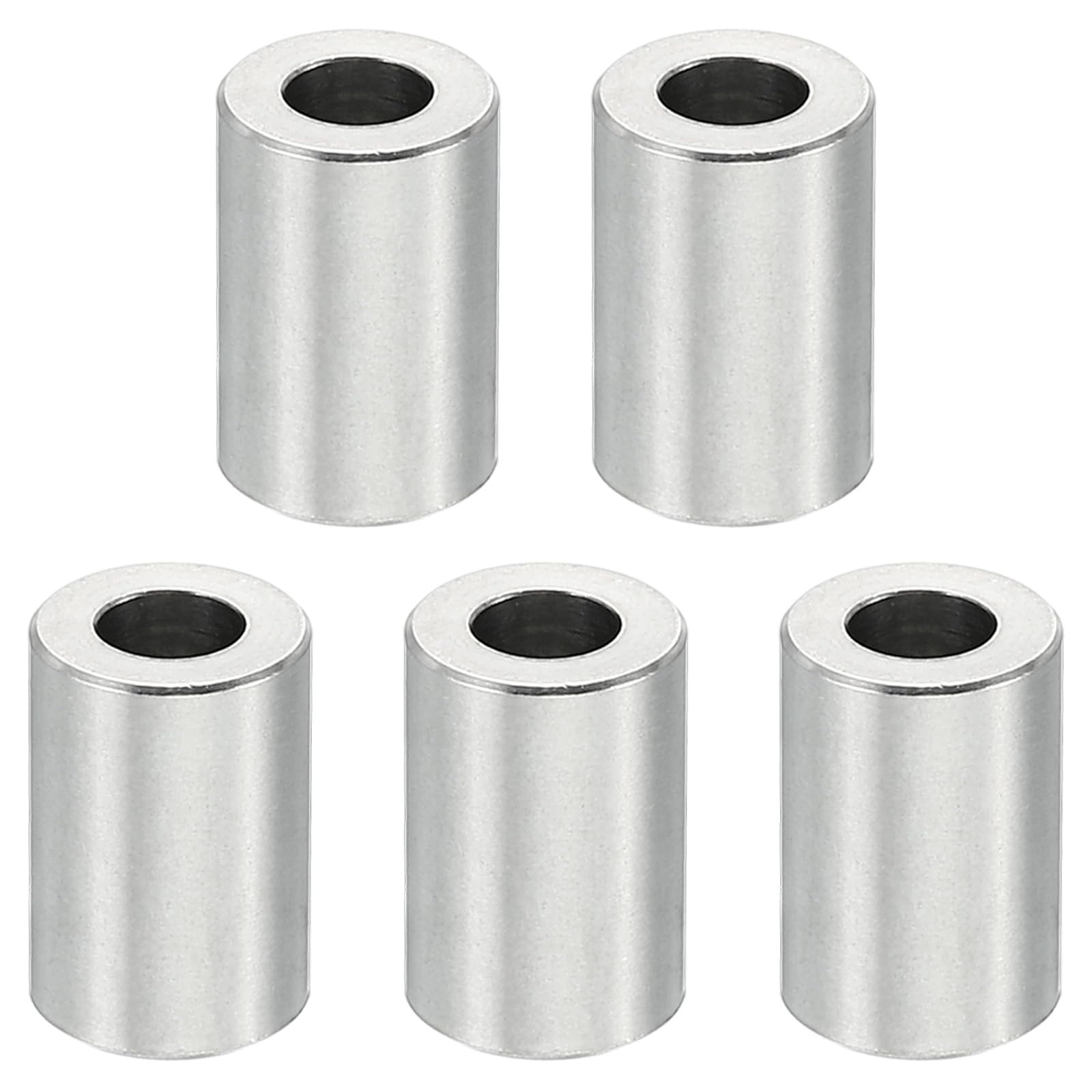PATIKIL M4 Stainless Steel Spacers, 5 Pcs Metal Spacer Stainless Steel 4.2mm ID x 8mm OD x 12mm L Stainless Steel Spacers Screw Standoff Round for 5/32inch or M4 Screw Bolts