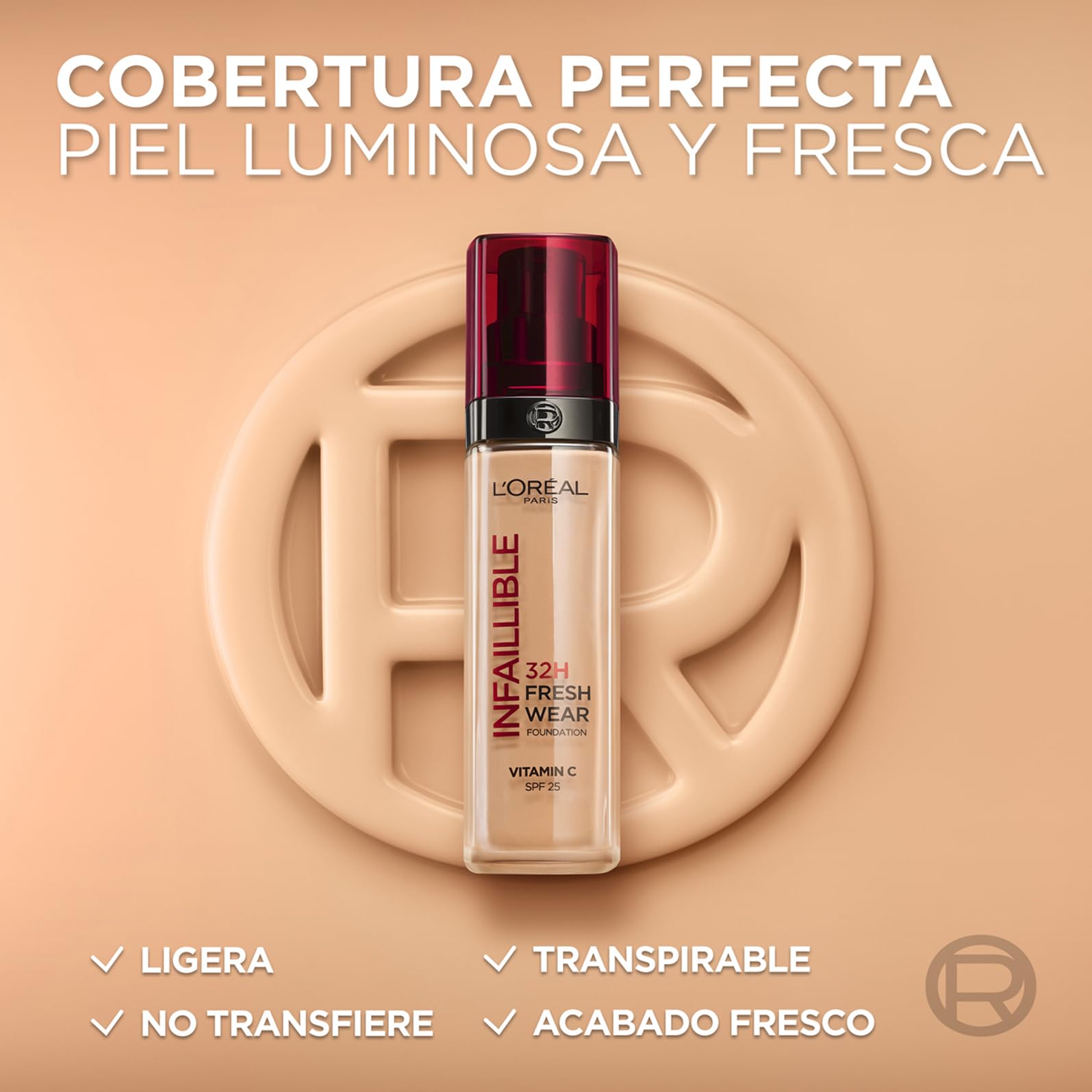 L'Oréal Paris Infalible 32H Fresh Wear Base en Polvo 220