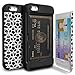 iPhone SE Case, TORU [iPhone SE Wallet Case Pattern Circle] Protective Slim Fit Dual Layer Hidden Credit Card Holder ID Slot Card Case with Mirror for iPhone SE / iPhone 5S / iPhone 5 - Circle Geo