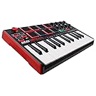 Akai Professional MPK Mini MKII | 25-Key Ultra-Portable USB MIDI Drum Pad & Keyboard Controller with Joystick, VIP Software Download Included