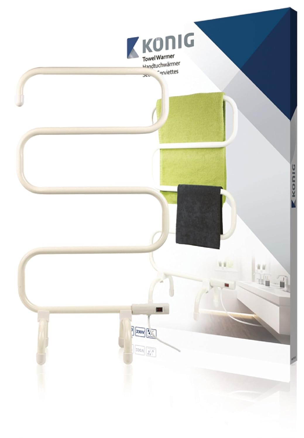 König KN TH W Color blanco secadora eléctrica para toallas Secador de