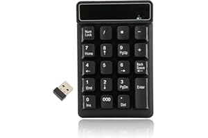 Number Pad 2.4 GHz, Numeric Keypad Numpad, 19 Keys Portable Financial Accounting Number Keyboard(10 Meters Distance)