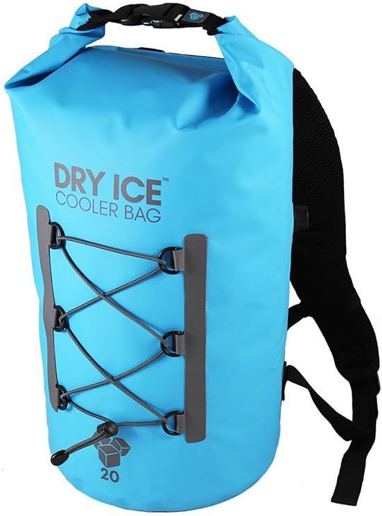 Dry Ice Premium Waterproof Ice Cooler Insulated Bag Backpack, Turquoise, 20 Litre