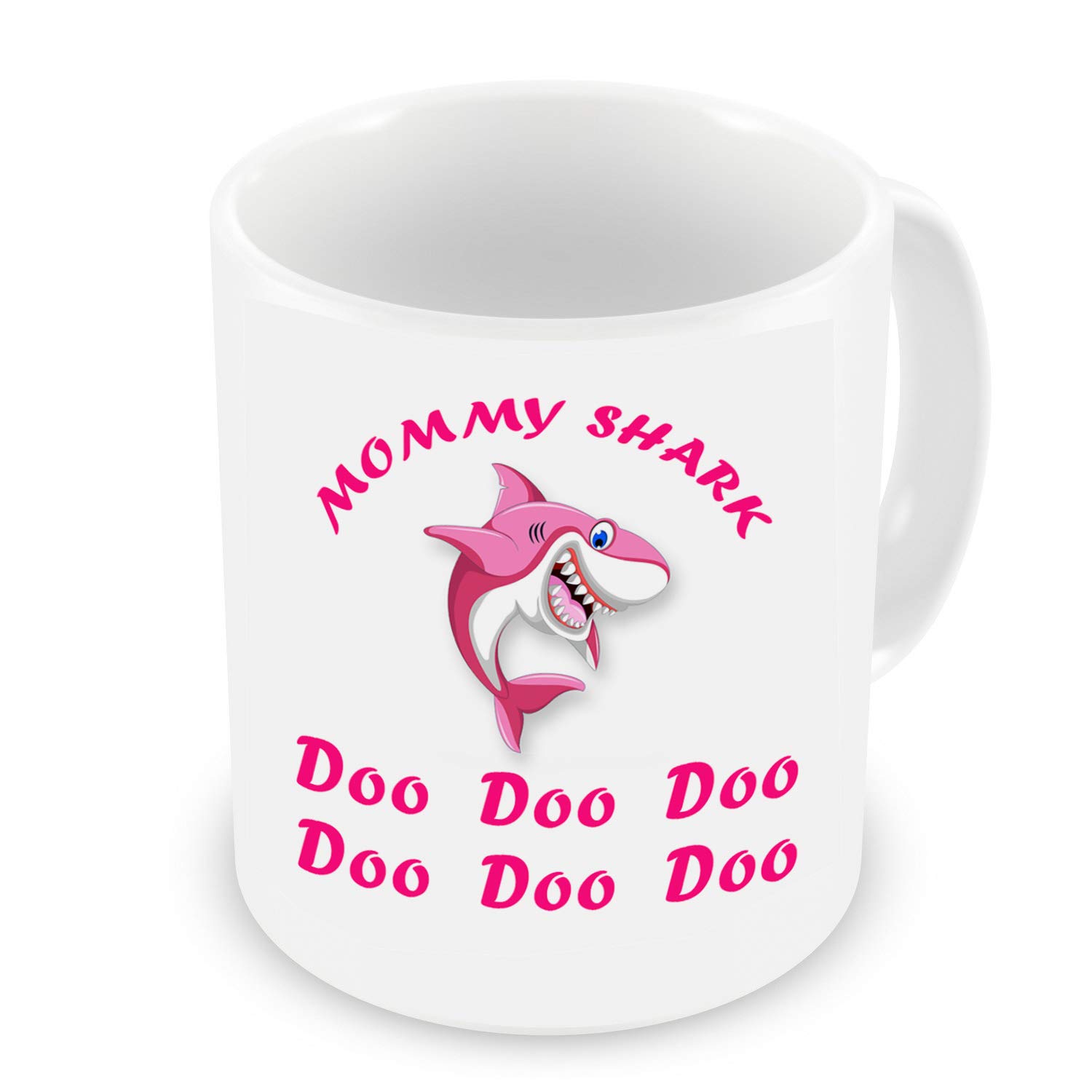 GrassVillage Mummy Shark Doo Doo Doo Mug, Cup, Funny Novelty Gift Birthday Xmas Mothers Day Gift Mug