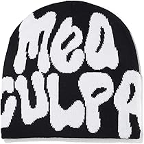 NUEAYMS Knit Letter Beanie Hat for All Age Warm Hat Y2K