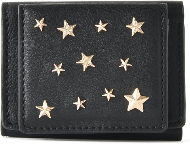 Amazon メール便 ミニウォレット ミニ財布 レディース 小さい財布 三つ折財布 小銭入れ コンパクト 星 スタッズ Ypa Vmew Zu D0721 ブラック Vita Felice 財布