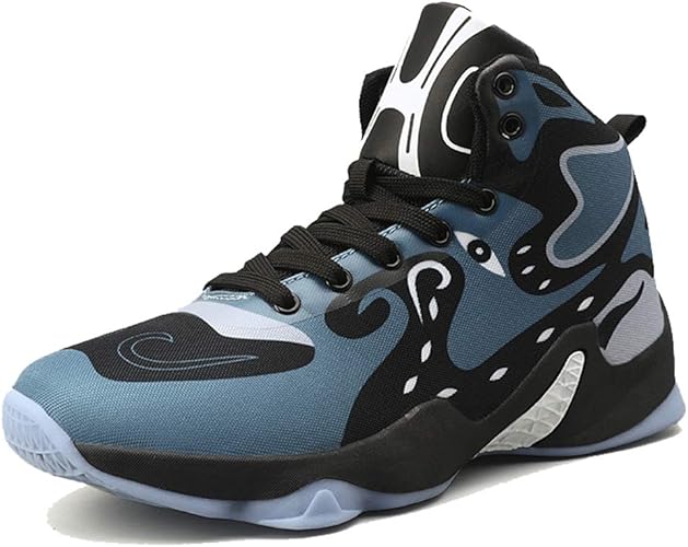 Amazon M V バスケットシューズ メンズ ハイカット スニーカー 高校生 通気 ランニングシューズ防滑ウォーキングシューズ クッション性 ジョギング運動靴ファッションスポーツシューズ バスケットボール