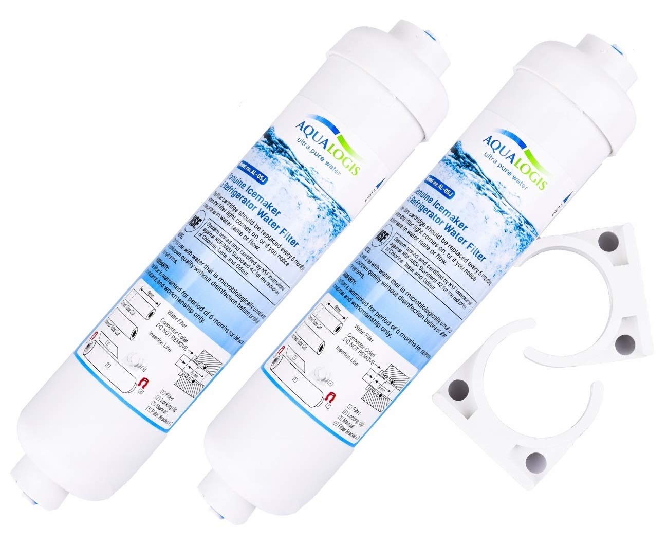 Aqualogis 05J External Filter Cartridge Compatible with Hisense Refrigerator (2 Pack)