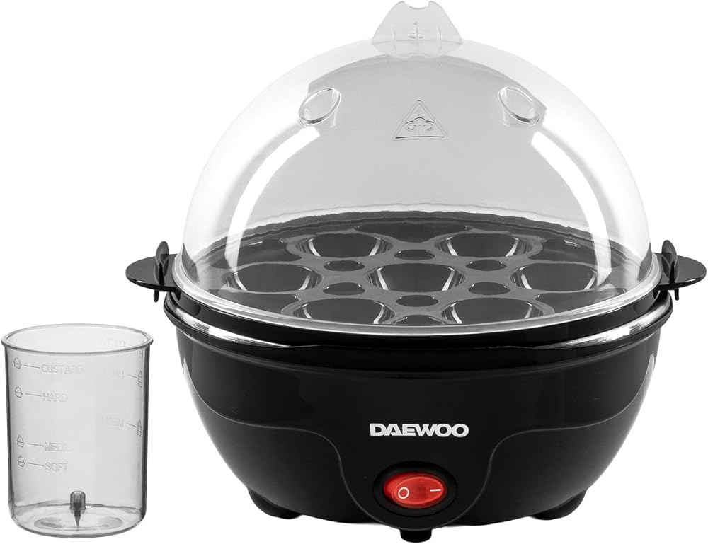 Daewoo Essentials Egg Boiler 7 Egg Capacity Soft Medium Hard Indicator