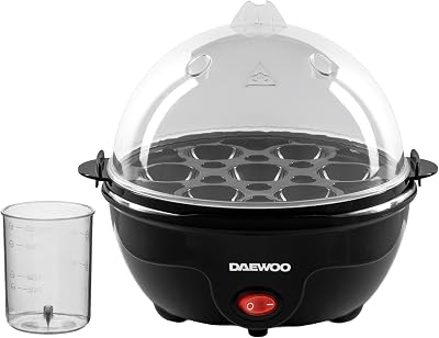 Daewoo Essentials Egg Boiler 7 Egg Capacity Soft Medium Hard Indicator