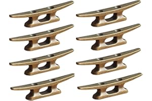 Vernijtrdy Boat Dock Cleat 4 Inch for Mooring Boat Bronze Host Cast Iron Suitable for Nautical Beach Lake Maritime Decor,8Pcs