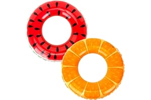 2 Pack Inflatable Pool Floaties for Kids - Inflatable Pool Floats Swim Rings Swim Float Tube Fruit Swimming Ring Beach Pool A