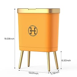 Bedroom Trash Can with Lid,Slim Bathroom Cans
