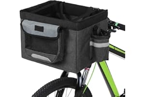 Sangmei Foldable Bicycle Front Basket Removable Bike Pet Basket Pet Dog Cat Rabbit Carrier Camping Tote Bag