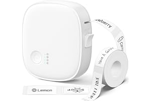 XenGro Mini Label Maker Machine with Tape – Portable Bluetooth Mini Label Printer, Wireless Thermal Label Maker, Waterproof & Rechargeable, Built-in Cutter, for Home, Office, School, Kitchen – White