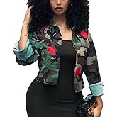 xxxiticat Women's Ruffle Straight Aviator Coats Outerwear Satin Motorcycle Flounced Bomber Jacket