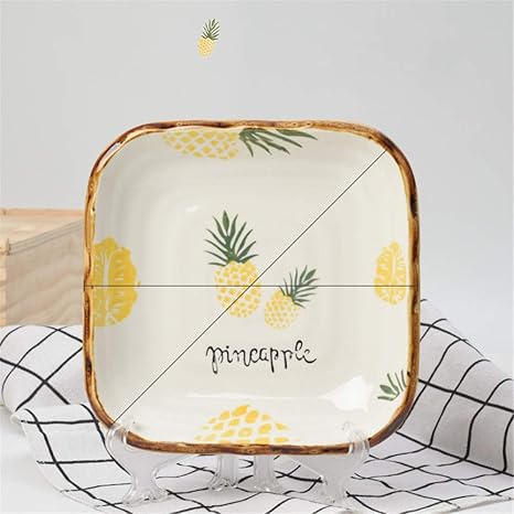 ZGCP Plato de cerámica plato creativo pintado a mano plato de ...