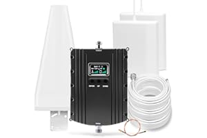 YZXTCALL Cell Phone Booster for Home & Multi-Room, Cell Phone Signal Booster with 2 Indoor Panel Antennas for Band 66/2/4/5/12/17/13/25,Up to 8000 Sq.Ft,Boost 4G 5G LTE Data for All U.S. Carriers, FCC Approved
