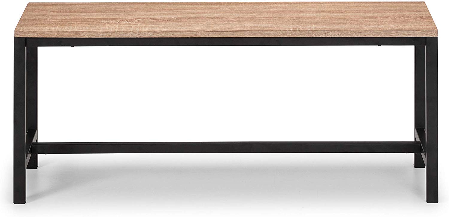 Julian Bowen Tribeca Bench, Sonoma Oak/Black