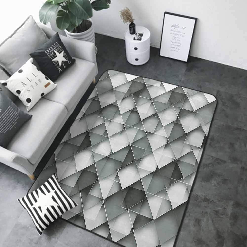 Floor Mats for Living Room Modern Decor, Geometric Design